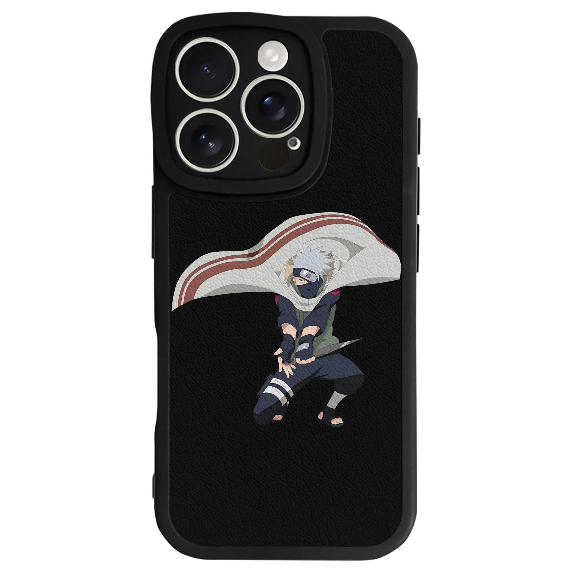（画像用） NARUTO -ナルト- はたけ カカシ Hatake Kakashi 【iPhone 16シリーズ対応】シリコンスマホケース（レザー調） 材質：シリコン